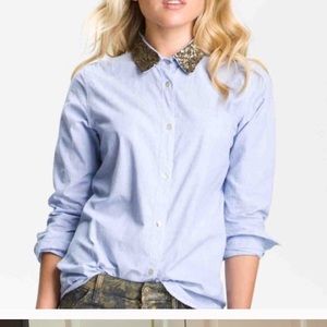 Maison Scotch Sequin Oxford Shirt